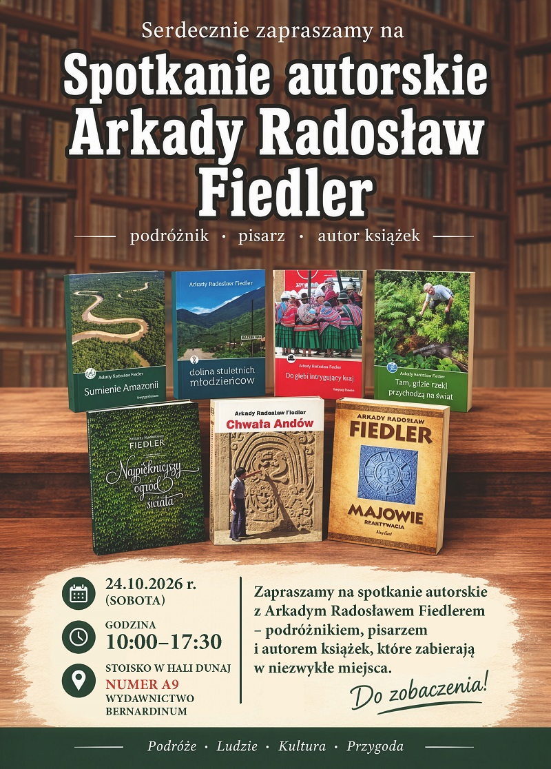 Spotkaj Arkadego Radosława Fiedlera na Targach Książki w Krakowie