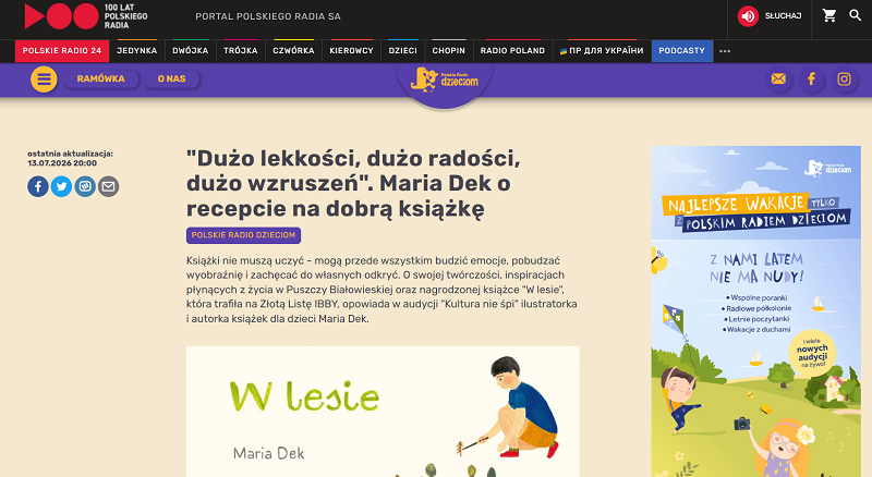 Maria Dek o recepcie na dobrą książkę