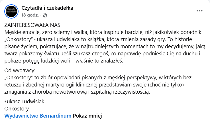 „Onkostory” – historia pisana życiem